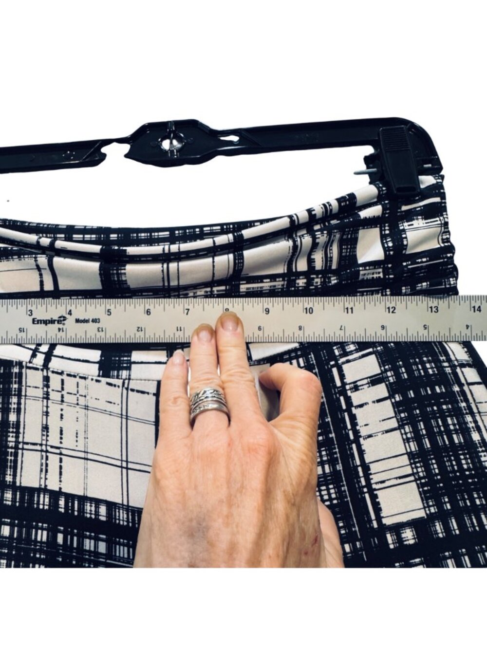 Vintage J Uptown USA Palazzo Pants Size L Black White Plaid Mod Wild Retro Y2K - Picture 7 of 8